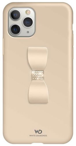 White Diamonds Bow Case for iPhone 11 Pro - Gold - Phone Cover - Main image