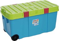Wham Aufbewahrungsbox mit Deckel und Rädern 100 l blau 11883 - Aufbewahrungsbox
