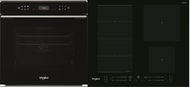 WHIRLPOOL W COLLECTION W7 OS4 4S1 P BL + WHIRLPOOL WF S4160 BF - Oven & Cooktop Set