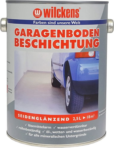Wilckens Garage concrete floor paint, Garagen Boden Beschichtung 2,5 l, grey WI.11672200080 - Floor Paint - Main image