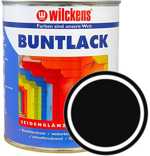 Wilckens German synthetic topcoat semi-gloss Buntlack Seidenglaenzend black - Wall Paint - Main image