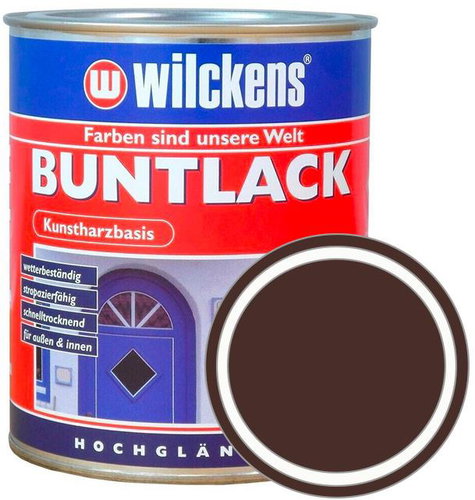 Wilckens Syntetická vrchná farba vysoký lesk Buntlack Hochglaezend, 0,75 l, tmavo hnedá - Univerzálna farba - Hlavný obrázok