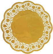Wimex Decorative lace round gold, diameter 32 cm - 4 pcs - Cake Board