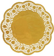 Wimex Decorative lace round gold, diameter 36 cm - 4 pcs - Cake Board
