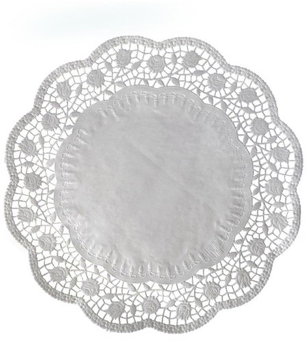 Wimex Decorative lace round, diameter 36 cm, white - 6 pcs - Cake Board - Main image