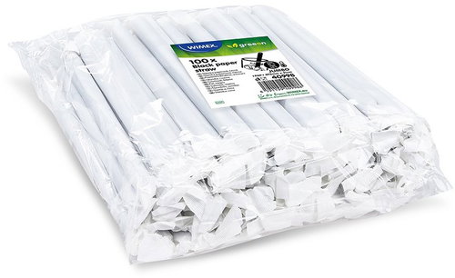 Wimex Paper straw Jumbo 12 × 21 cm, black, individually wrapped - 100 pcs - Straw - Main image