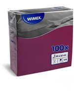 Wimex - 1-ply napkins 33 × 33 cm, burgundy - 100 pcs - Paper Napkins