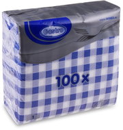 Wimex - 1-ply napkins Karo 33 × 33 cm, blue - 100 pcs - Paper Napkins