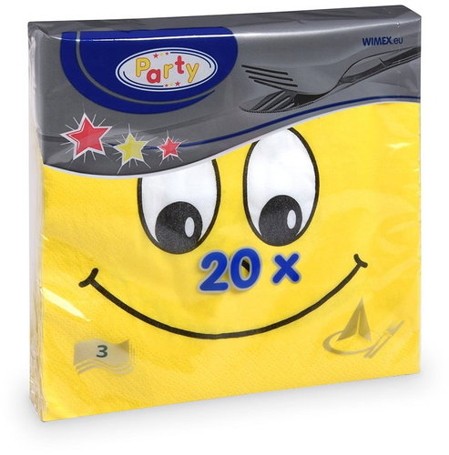 Wimex - 3-ply Smile napkins 33 × 33 cm - 20 pcs - Paper Napkins - Main image