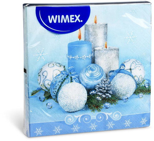 Wimex - 3-ply napkin Christmas Candles 33 × 33 cm - 20 pcs - Paper Napkins - Main image