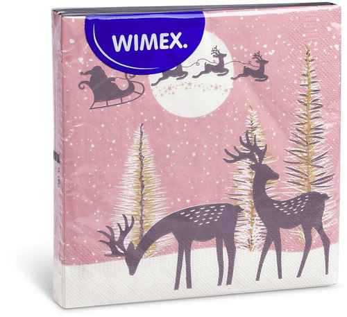 Wimex - 3-ply napkin Christmas Gift 33 × 33 cm - 20 pcs - Paper Napkins - Main image