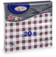 Wimex - Karo 3-ply napkins 33 × 33 cm, brown - 20 pcs - Paper Napkins