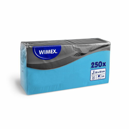 Wimex - 2-ply napkins 33 × 33 cm, light blue - 250 pcs - Paper Napkins - Main image