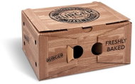 Wimex Burger box with print 210 × 160 × 100 mm, 2-piece, kraft - 100 pcs - Disposable Food Containers