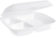 Wimex Foam menu box 570 ml, 241 × 207 × 69 mm, 3-piece, white - 125 pcs - Disposable Food Containers