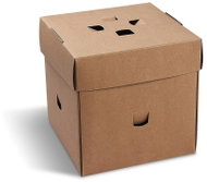 Wimex Expandable burger box 145 × 145 × 150 mm, greaseproof, kraft - 50 pcs - Disposable Food Containers