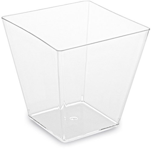 Wimex Fingerfood cup crystal 230 ml, 72 × 72 × 72 mm, square - 20 pcs - Dessert Cup - Main image