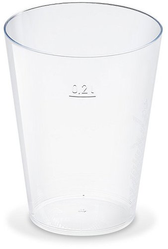 Wimex Crystal cup 0,2 l, diameter 75 mm - 50 pcs - Drinking Cup - Main image