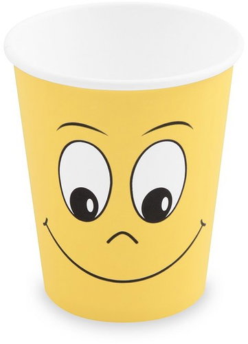 Wimex Paper cup Smile 280 ml, diameter 80 mm - 50 pcs - Drinking Cup - Main image