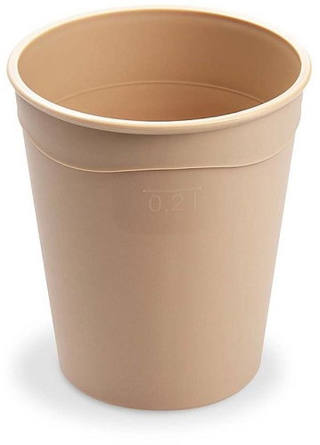 Wimex Plastic cup 0,2 l, diameter 80 mm, reusable, cream - 10 pcs - Drinking Cup - Main image