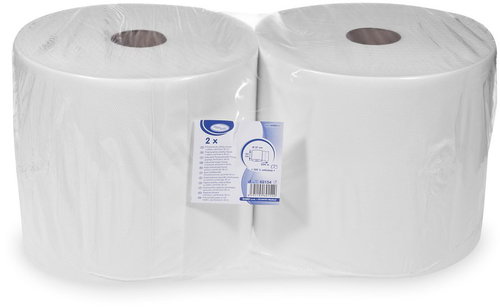 Wimex Industrial Wipe 27 cm diameter, embossed, 2-ply, 304 m roll - 2 pcs - Hand Paper Towels - Main image