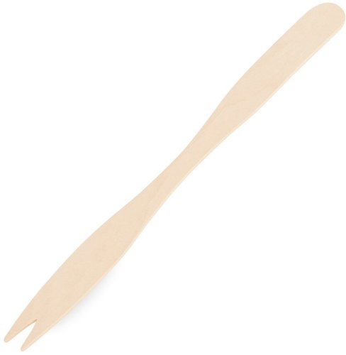 Wimex Wooden snack fork 14 cm - 500 pcs - Table Fork - Main image