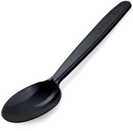 Wimex Plastová lžíce 18,5 cm, znovupoužitelná, černá - 50 ks - Tablespoon