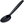 Plastic spoon 18,5 cm, reusable, black - 50 pcs