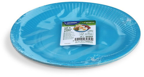 Wimex Papírový talíř průměr 23 cm, světle modrý - 10 ks - Set of Plates - Main image