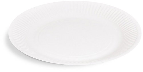 Wimex 71423 Paper plate diameter 23 cm, white - 100 pcs - Set of Plates - Main image