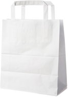 Wimex Papírová taška s plochým uchem 18+8 × 22 cm, bílá, 250 ks - Papírové tašky