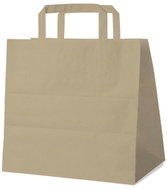 Wimex Papírová taška s plochým uchem 26+17 × 25 cm, hnědá, 250 ks - Papírové tašky