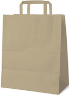 Wimex Papírová taška s plochým uchem 32+16 × 39 cm, hnědá, 250 ks - Papírové tašky