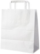 Wimex Papírová taška s plochým uchem 26+14 × 32 cm, bílá, 50 ks - Papírové tašky