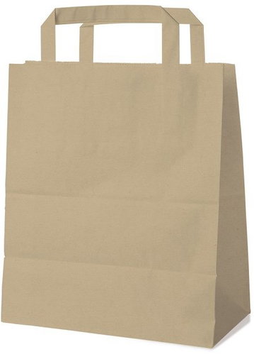 Wimex Flat-handled paper bag, 18+8 × 22 cm, brown, 50 pcs Main image Wimex Flat-handled paper bag, 18+8 × 22 cm, brown, 50 pcs - Paper Bags - Main image