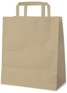 Wimex Papírová taška s plochým uchem 26+14 × 32 cm, hnědá, 50 ks - Papírové tašky