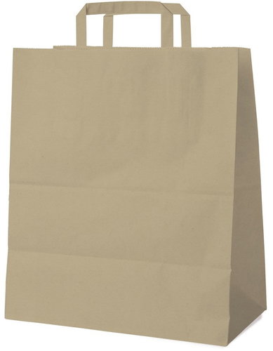 Wimex Paper bag with flat handle, 40+16 × 45 cm, brown, 50 pcs Main image Wimex Paper bag with flat handle, 40+16 × 45 cm, brown, 50 pcs - Paper Bags - Main image