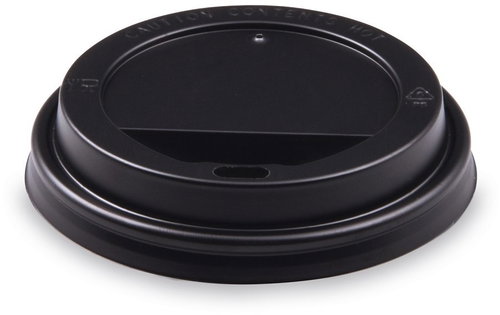 Wimex Cap for cup, convex, diameter 90 mm, black - 100 pcs - Cap - Main image