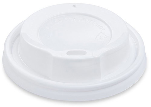 Wimex 76293 Lid for cup, convex, diameter 80 mm, white - 100 pcs - Cap - Main image