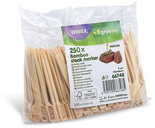 Wimex Bamboo spike MEDIUM 9 cm, 250 pcs - Toothpicks - Main image