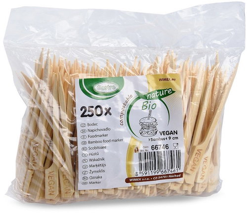Wimex Bamboo spike VEGAN 9 cm, 250 pcs - Toothpicks - Main image