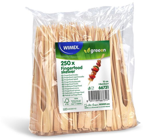 Wimex Bamboo fingerfood spike 15 cm, 250 pcs - Toothpicks - Main image