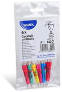 Wimex Dřevěný deštníček průměr 10 × 10 cm, barevný mix, 6 ks - Toothpicks