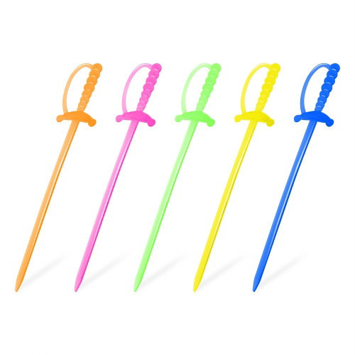 Wimex Plastic spike sword 8,5 cm, colour mix 50 pcs - Toothpicks - Main image