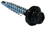 WT WINTECH Roof screw + EPDM 4,8 × 20 mm, self drilling Black RAL 9005 200 pcs - Self-Tapping Screws