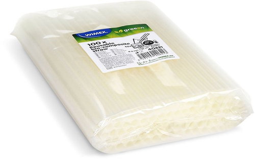 Wimex bio-composite straw JUMBO 8 mm × 25 cm, white - 100 pcs. - Straw - Main image