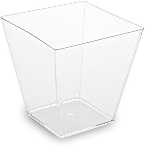 Wimex fingerfood cup crystal 60 ml, 50 × 50 × 45 mm, square - 50 pcs - Dessert Cup - Main image