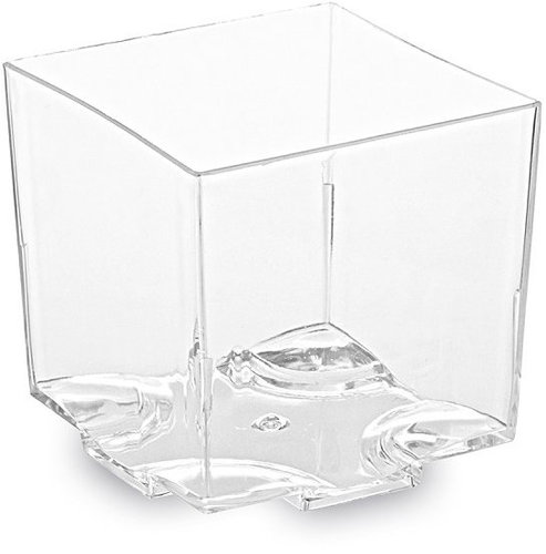 Wimex fingerfood cup crystal 65 ml, 44 × 44 × 43 mm, square - 20 pcs - Dessert Cup - Main image