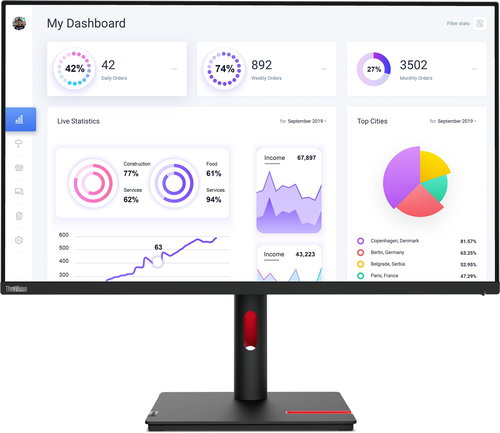31.5" Lenovo ThinkVision T32p-30 - Monitor - Main image