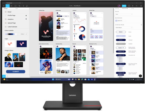 31,5" Lenovo ThinkVision T32UD-40 - Monitor - Hauptbild